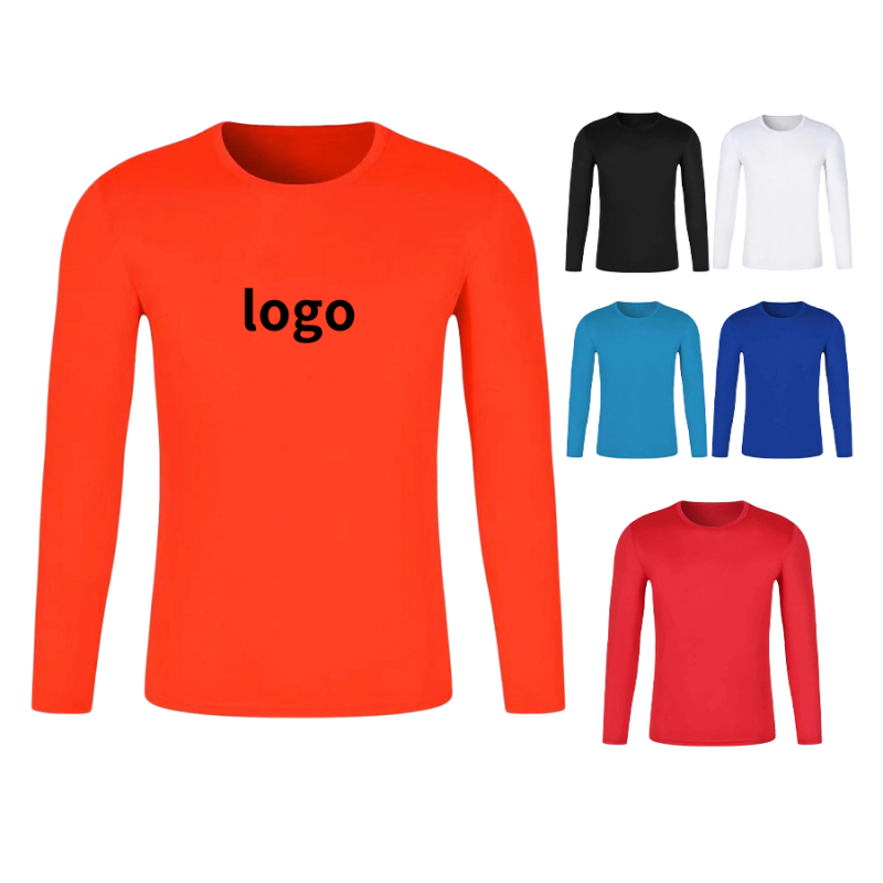 Breathable Fabric Men Plain Fitness Long Sleeve Shirt