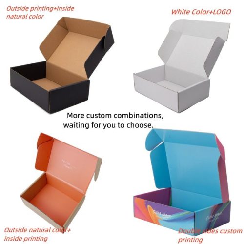 Custom Logo Printed Corrugated Shipping Boxes for Apparel