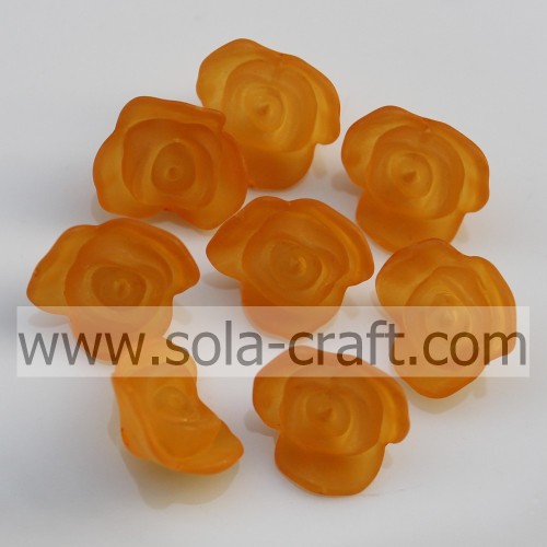 Fashion Plastic Matte Rose-förmige Perlen mit exquisitem Design für Ornamentschmuck