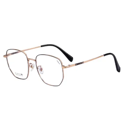 Irregular Large Square Frame Titanium Optical Glasses