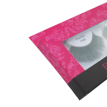 Pink Folding Eyelashes Cosmetic Box with Window