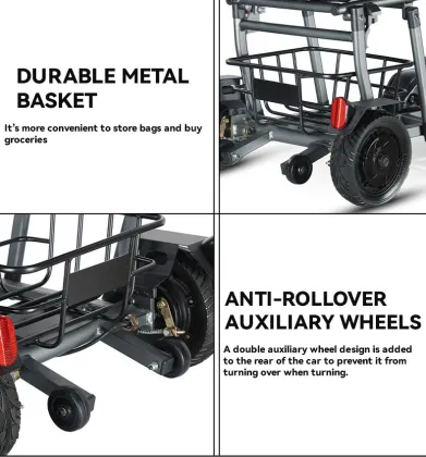 China-Produced High-Power Folding Mobility Scooters for the Disabled and Elderly