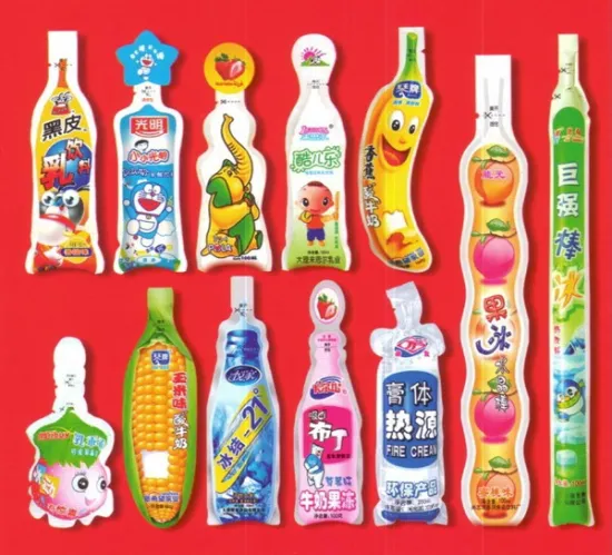 high quality custom special shape popsicle plastic bag for liquid packaging