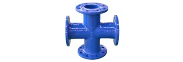 Ductile iron all flanged cross