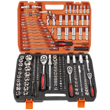 216-Pieces Mechanic Tool Set: Socket Wrenches for Automotive, Motorcycle, and Household Repairs