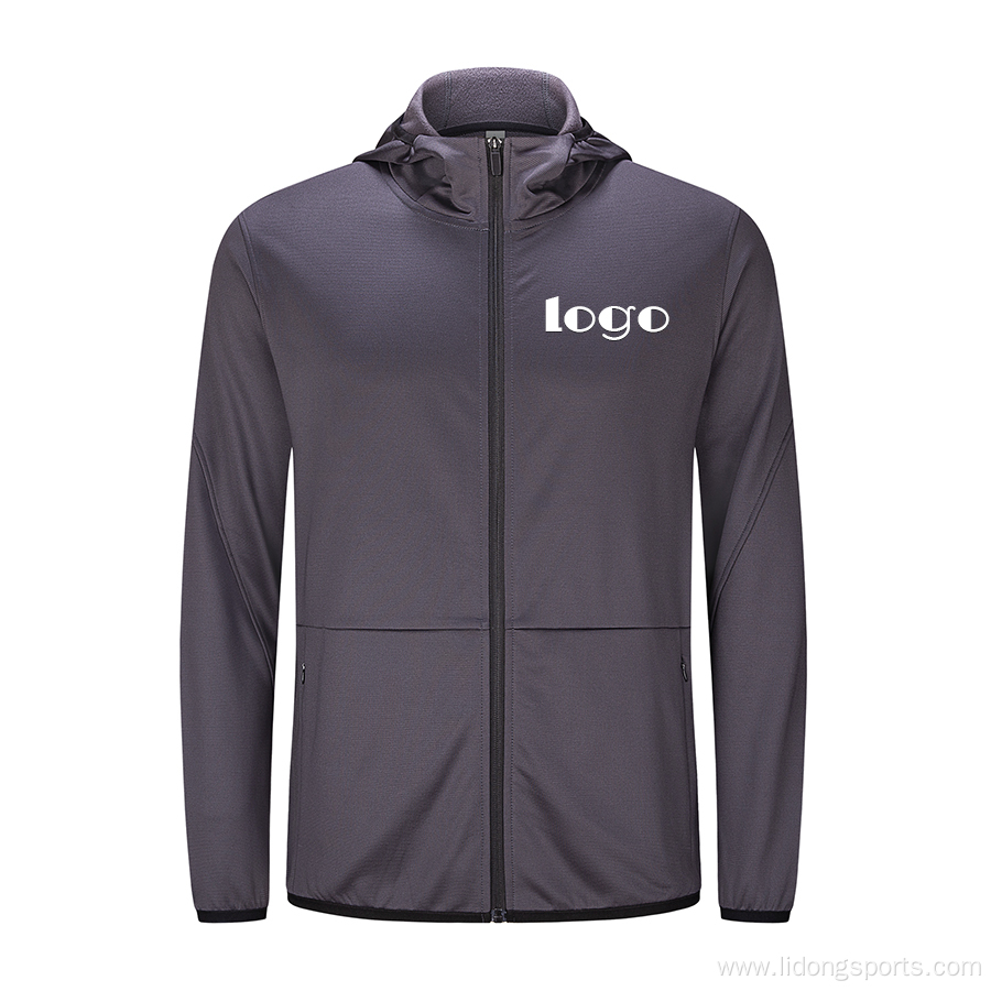 Custom Logo Plain Men's Zip Up Zipper Hoodies