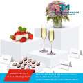 Riser de exibição de buffet de acrílico personalizado elegante para eventos