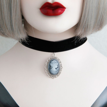 MYLOVE hot sale cameo pendant velvet choker