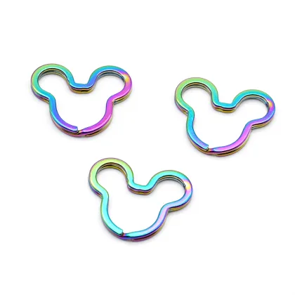 Creative Mickey Mouse Shaped Colorful Key Rings
