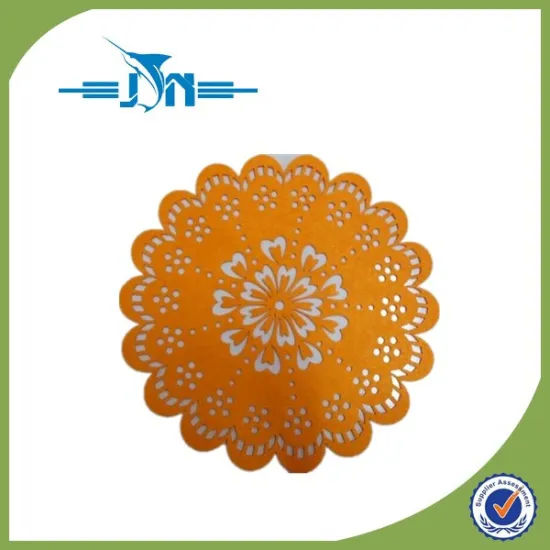 paper material lace cup mat /table mat