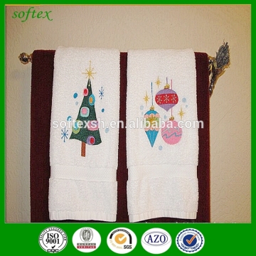 cotton embrodiery christmas towel
