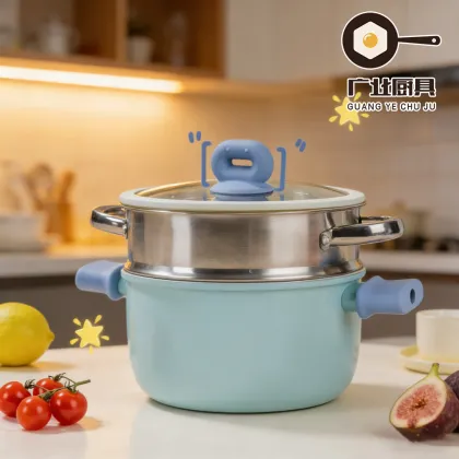 Blue Bean Treasure Double-layer Steaming Soup Pot