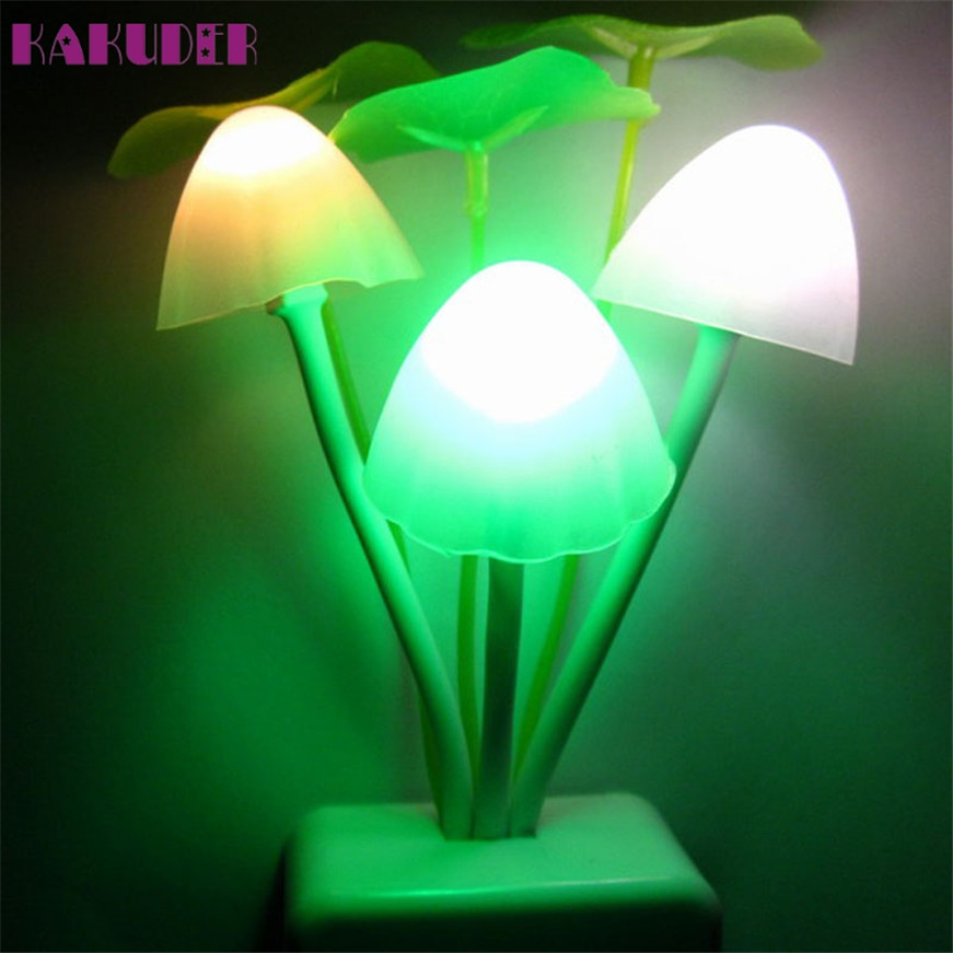 2020 Romantic Colorful Sensor Led Mushroom Night Light Wall Lamp Home Decor