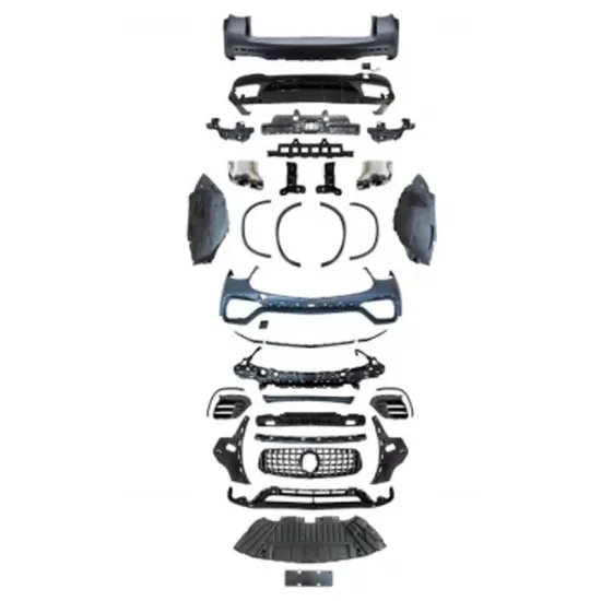 2020 Mercedes-Benz GLC X253 C253 Body Kit - Facelift Front and Rear Bumper Assembly with Grille