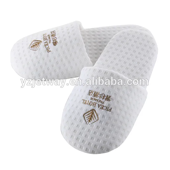 professional cotton waffle hotel slippers