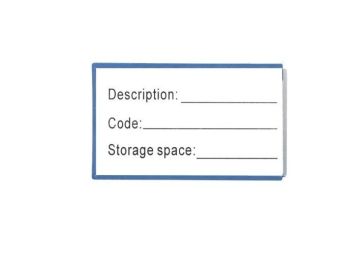 Blue / Red / Orange Plastic Case And Magnetic Back Magnetic Label Holder 31042 40x70mm