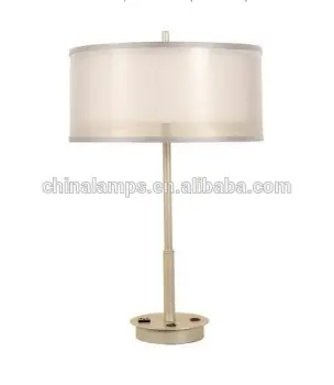 Modern briefness table lamp bedside bedroom hotel home decor retro desk light USB port table lamps for inn motel
