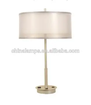 Modern briefness table lamp bedside bedroom hotel home decor retro desk light USB port table lamps for inn motel