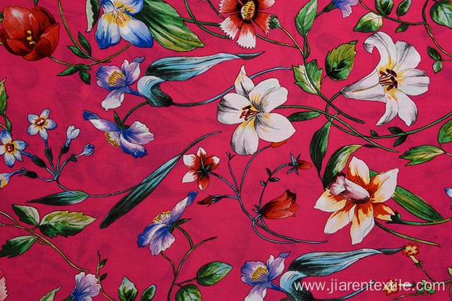 High Quality Rose Flower Pattern Printed Fabrics