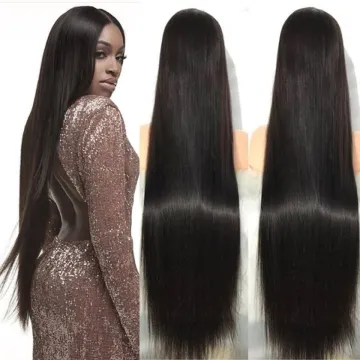 Uniky 13x4 Super Fine HD Lace Frontal Wigs Brazilian Straight Human Hair Wigs 150% 180% Human Hair Lace Wig For Black Woman