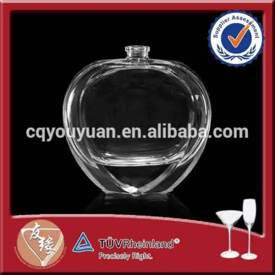 Flat round 100ml refillable glass perfume bottle sales