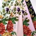 ड्रेस के लिए फ्लॉवर बॉर्डर डिज़ाइन रेयन सेमी-डिजिटल प्रिंट