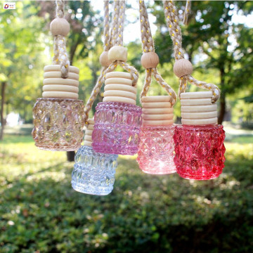 Wholesale AL Empty Refillable Essential Oil Car Hanging Bottle with Wood Lid