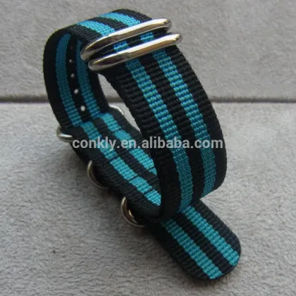 Nylon zulu five silver buckle strap sales