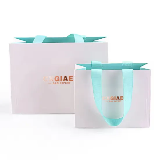 Luxury Custom Logo Printed Clothing Retail Gift Packaging Bags