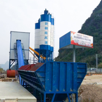 Stationary belt conveyor HZS60 concrete batching plant