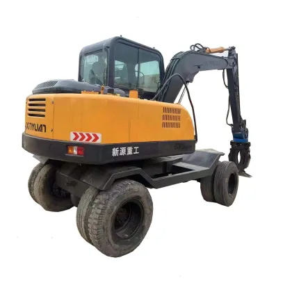 Affordable Second-Hand Xinyuan 75W Wheel Excavator with Wood Grabber for Sale