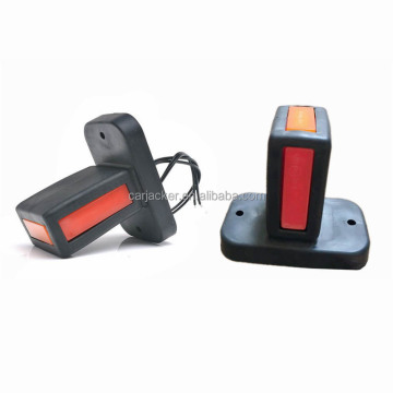 Rotbern weiße LED -Seitenmarkerbeleuchtung für Lastwagen und Transporter - 12-24 V.