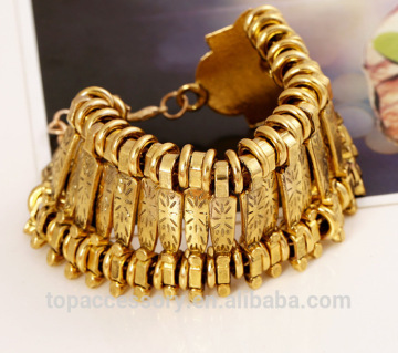 TBC6907-57 Wholesale Bijoux 2017 New Fashion Designer For Women Gold Alloy Cuff Bangles Statement bracelets