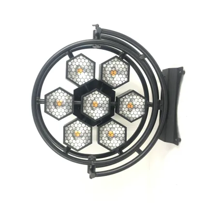 Seven 100W Hexagonal Retro Background Lights