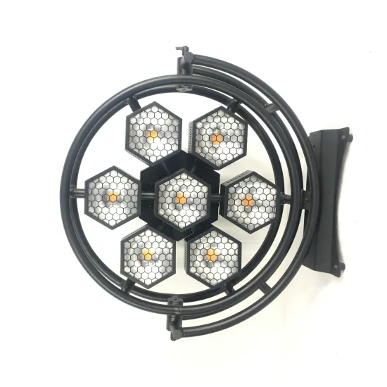 Seven 100W Hexagonal Retro Background Lights