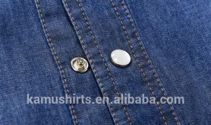 Men's Short Sleeve Enzyme Washed Western Snap Denim Shirt