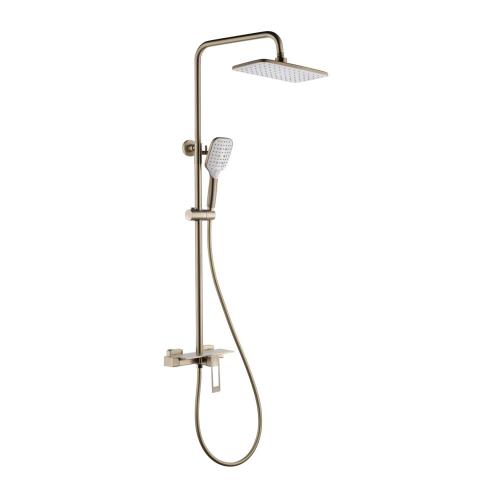 Exposed Shower Faucet Set Solid Brass Exposed Bath Shower With Mixer Factory