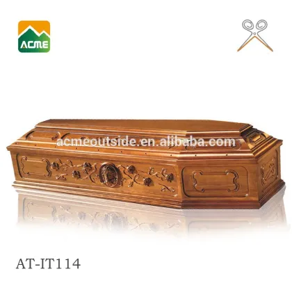 AT-IT114 luxury ebony coffin supplier
