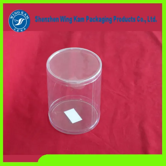 customize t-shirt plastic pvc transparent tube cylinder packaging made in Shenzhen