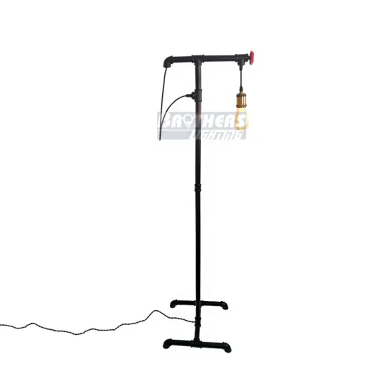 Industrial Retro Floor Lamp: Rusty Pipe and Floor Lighting