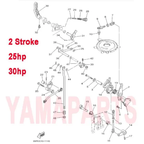 WASHER PLATE FOR YAMAHA HIDEA PARSUN 2-STROKE 25HP/30HP OUTBOARD ENGINE - YAMAPARTS