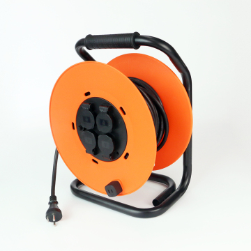 Danish Electric Cable Drum Reel with Cover, 4 Socket 3 Pin 50M, 3*1.5/2.5mm, IP44