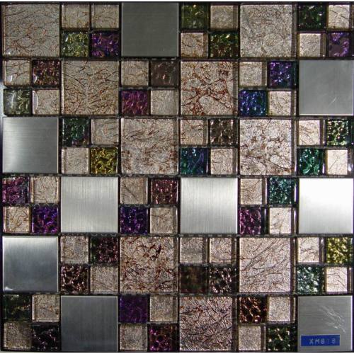 Colorful Golden Foil Glass Mosaic