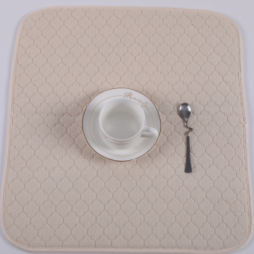 Stylish Beige Patterned Drying Mat