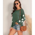 Womens Knit Pullover Sweaters Crewneck Top