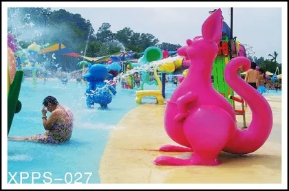 Kangaroo Water Sprayground Aqua Play, Water Playground Spray Equipment Customized
