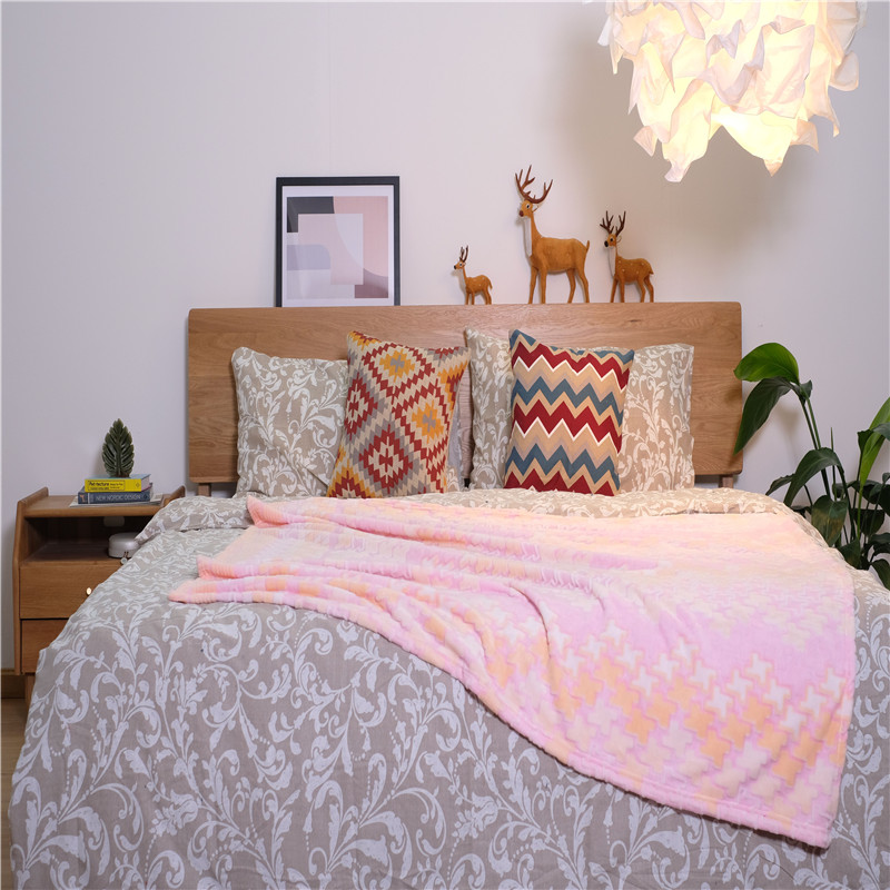 Girls Lovely Short Plush Coral Fleece Bedroom Blankets