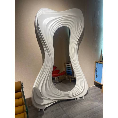 Modern White Pure Plaster Lager Floor Length Mirror