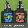 Rhinestones Can Be Customized Logo Zipper Hoodie