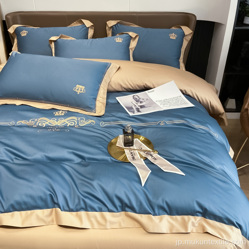 100％エジプトの綿の豪華なベッドシーツの寝具セット